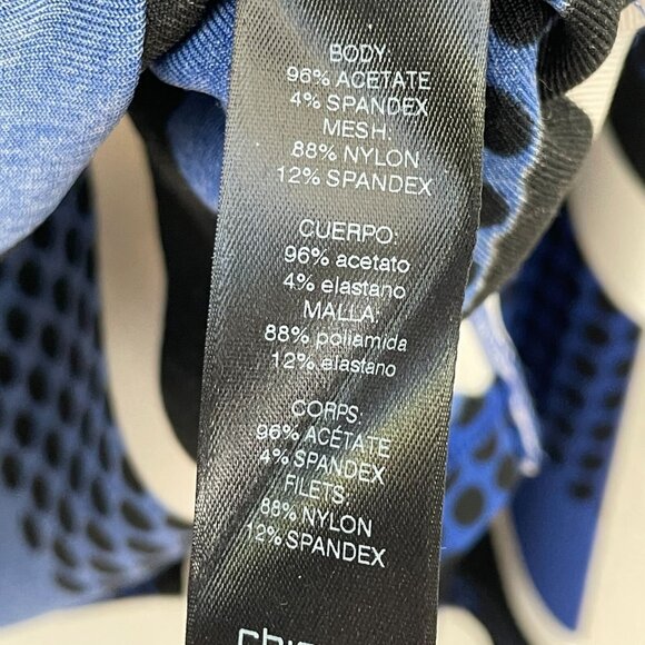 Chicos Travelers Womens Large Asymmetric Neck Abstract Tunic Top Shirt Stretch - Picture 4 of 9